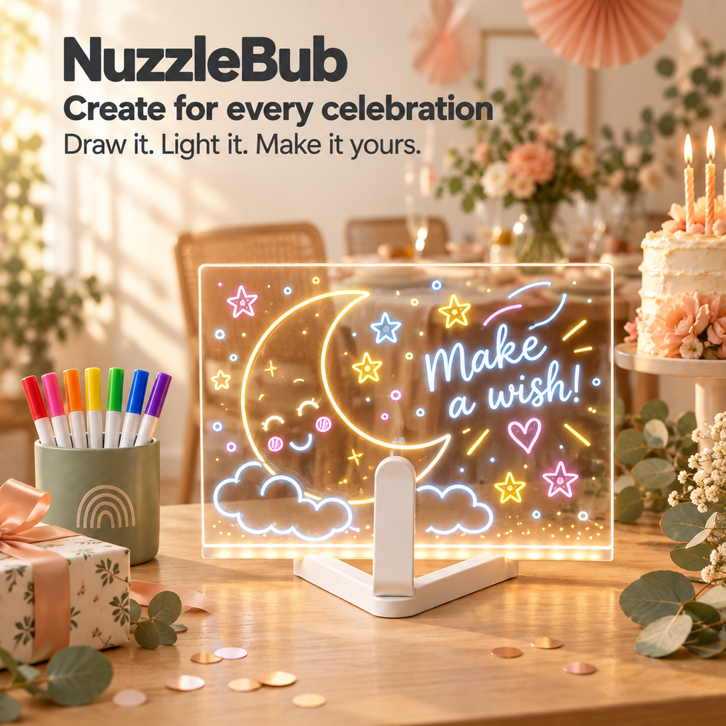 NuzzleBub LED Drawing Board celebration display